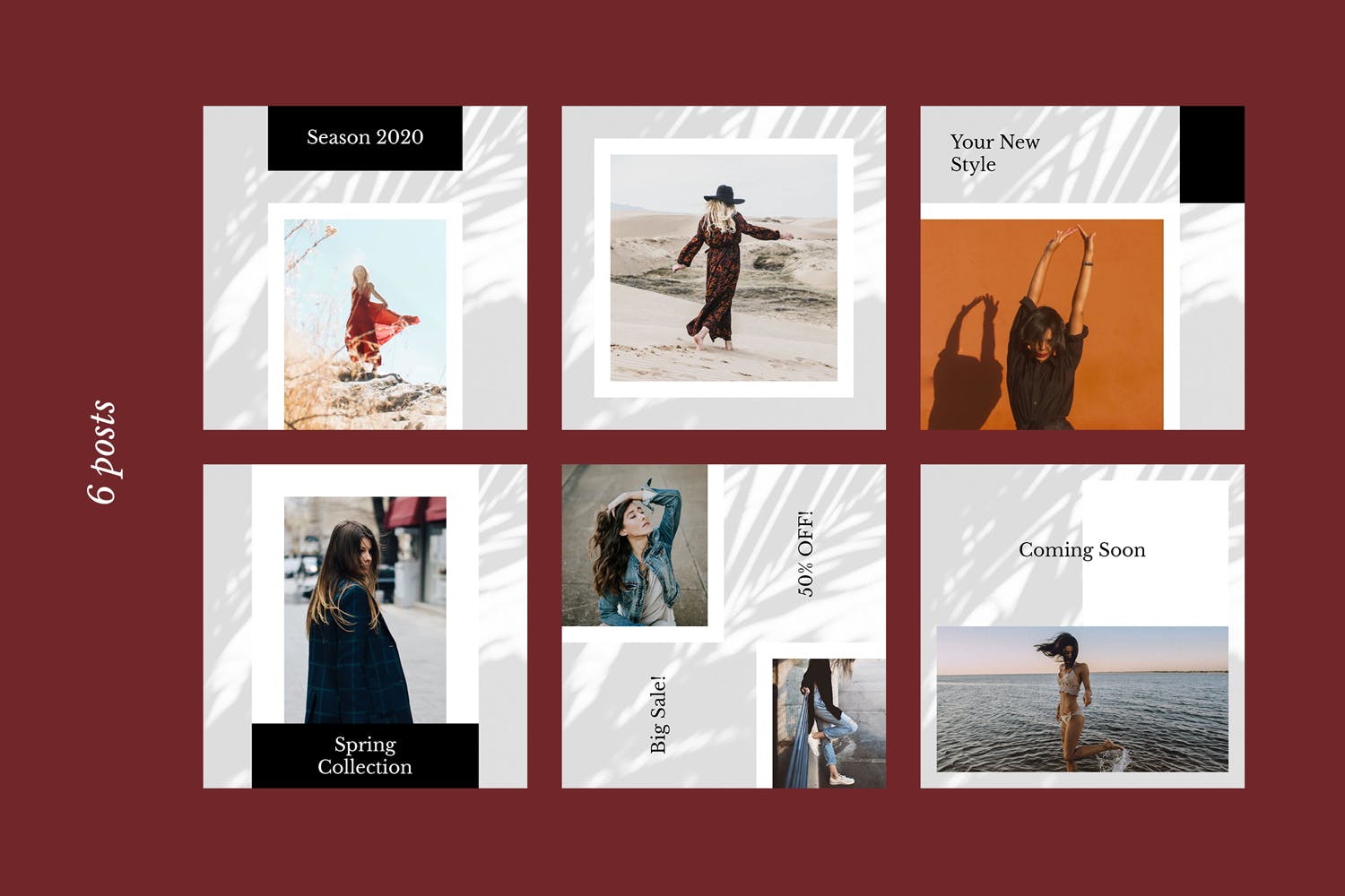 时装品牌方形设计广告设计模板素材库精选v52 Social Media Kit (Vol.52)插图(1)