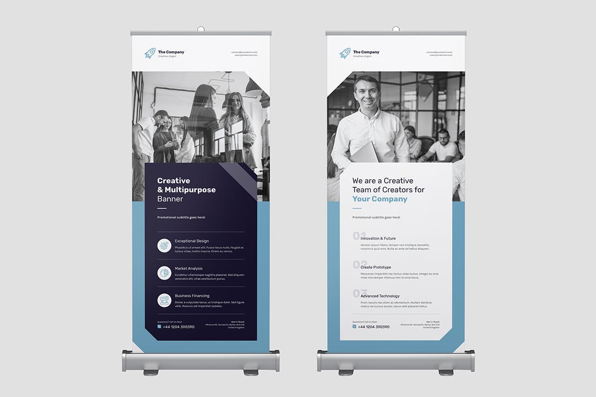 创意多用途企业宣传X展架Banner图设计模板 Creative Multipurpose Roll Up Banner插图(8)