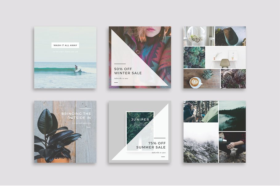 社交媒体平台Pinterest多用途贴图模板素材库精选 J U N I P E R  Pinterest Pack插图(6)