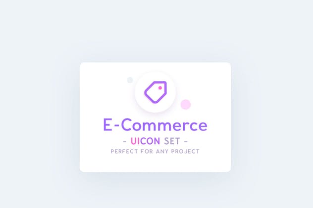 电子商务网站设计图标集 UICON E-Commerce Online Shop Icons插图(1)