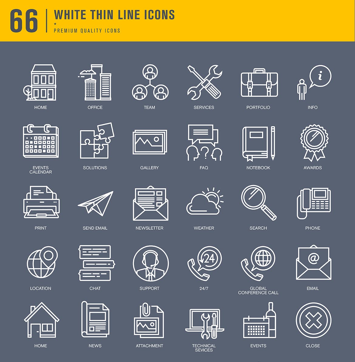 网站和应用程序设计矢量线性素材库精选图标素材包 Set of Thin Line Basic Icons Bundle插图(3)