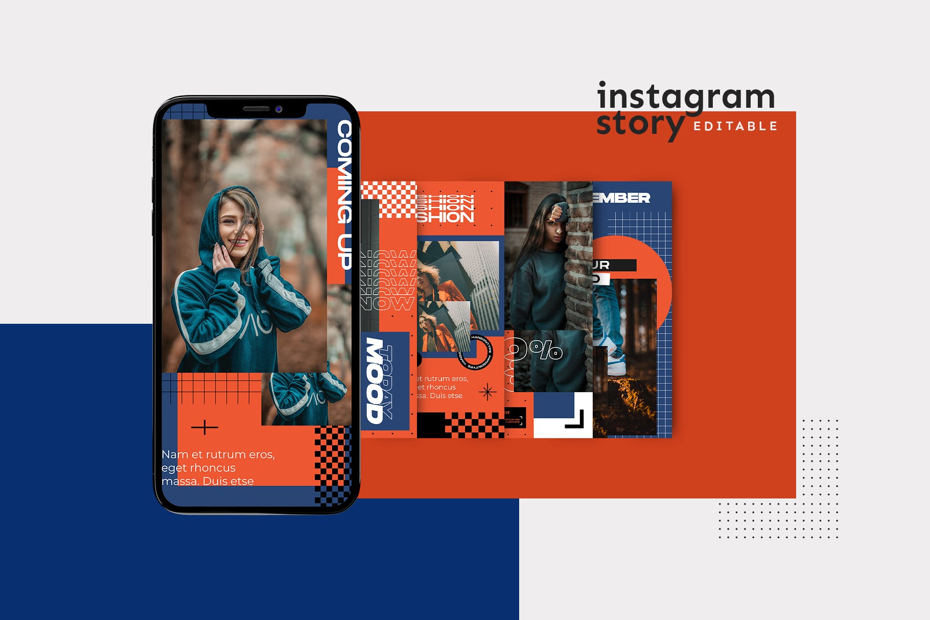 女装时尚服装Instagram社交品牌故事推广设计素材 Instagram Story Template插图(1)