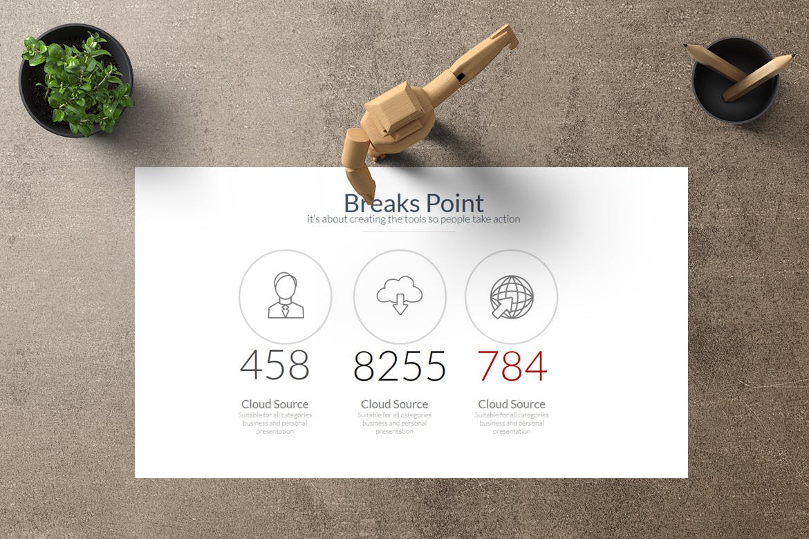 时尚清新简约商务质感的创意多功能大数据powerpoint幻灯片演示模板（pptx）插图(3)