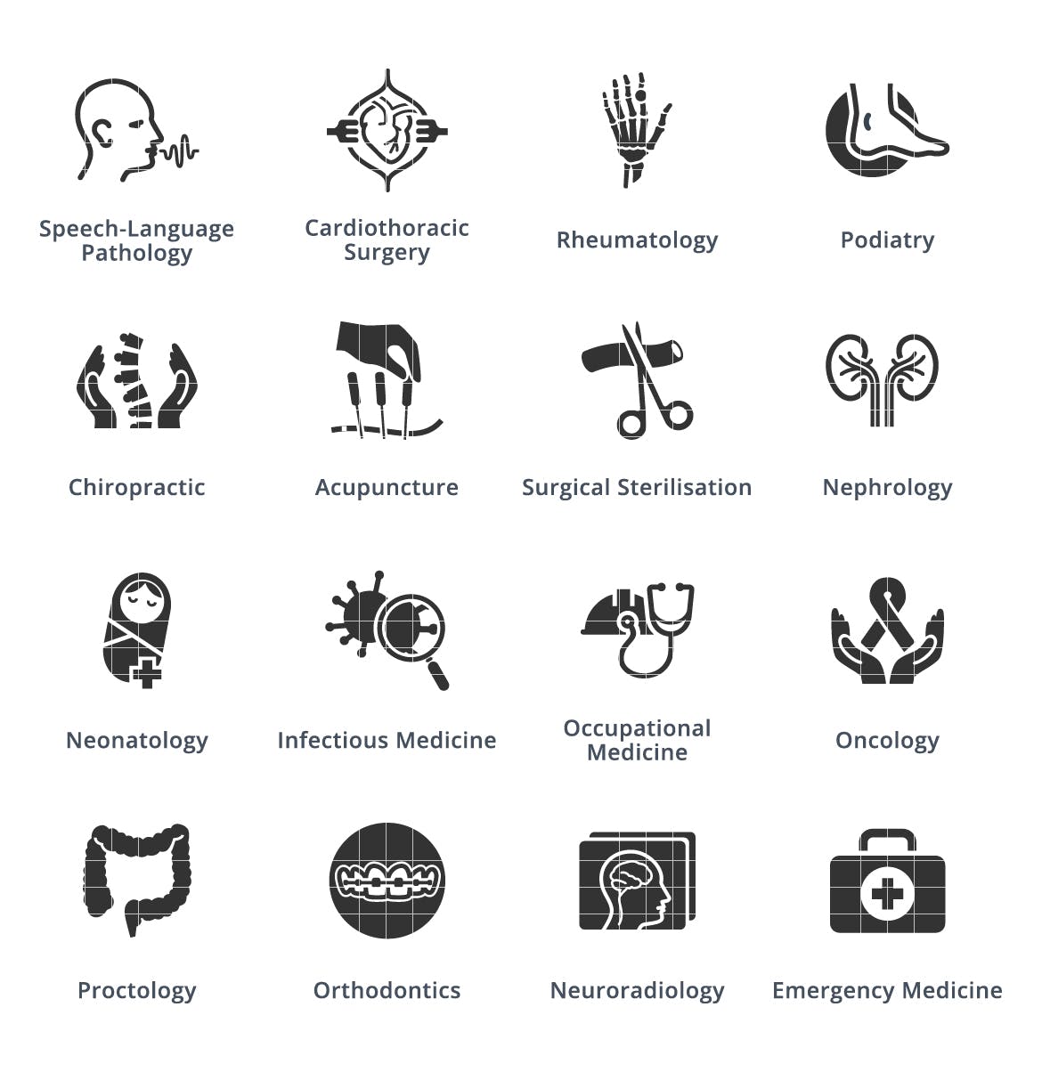 医疗服务和特色矢量素材库精选图标素材v4 Medical Services & Specialties Icons – Set 4插图(2)
