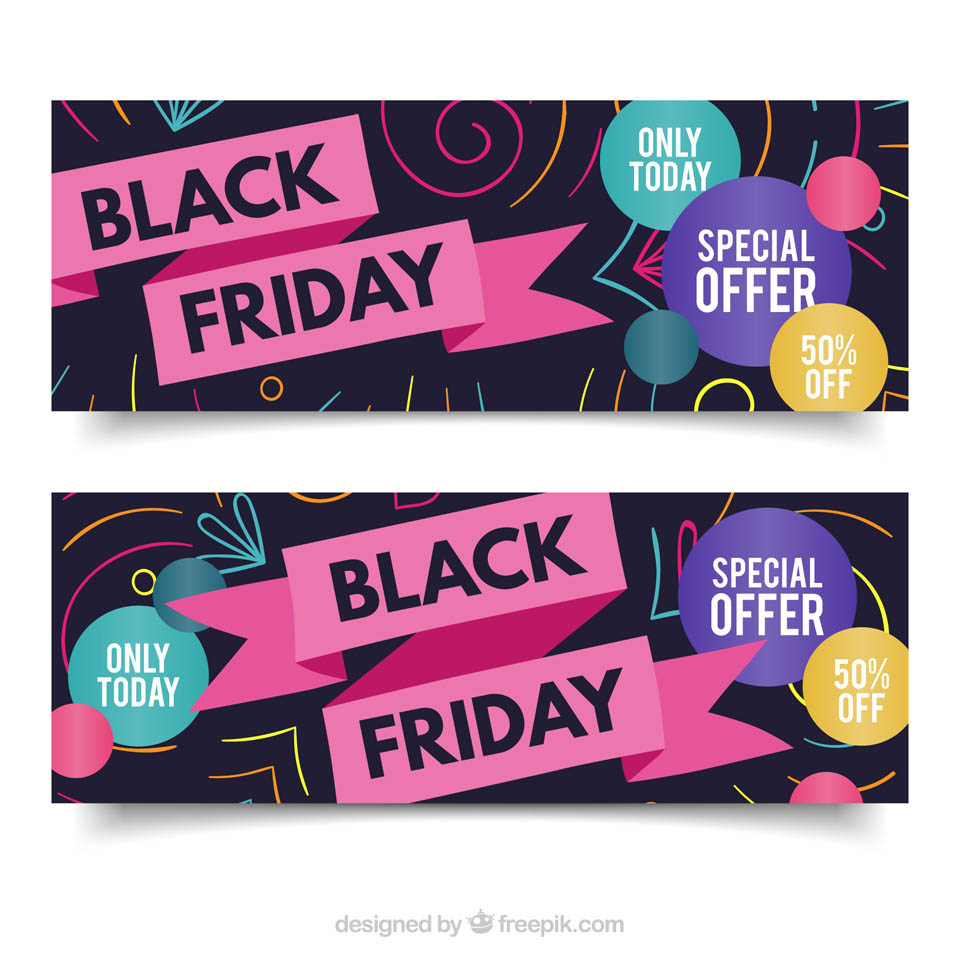 第四弹:30+黑色星期五促销广告物料素材 Black Friday Sales Graphics插图(27)
