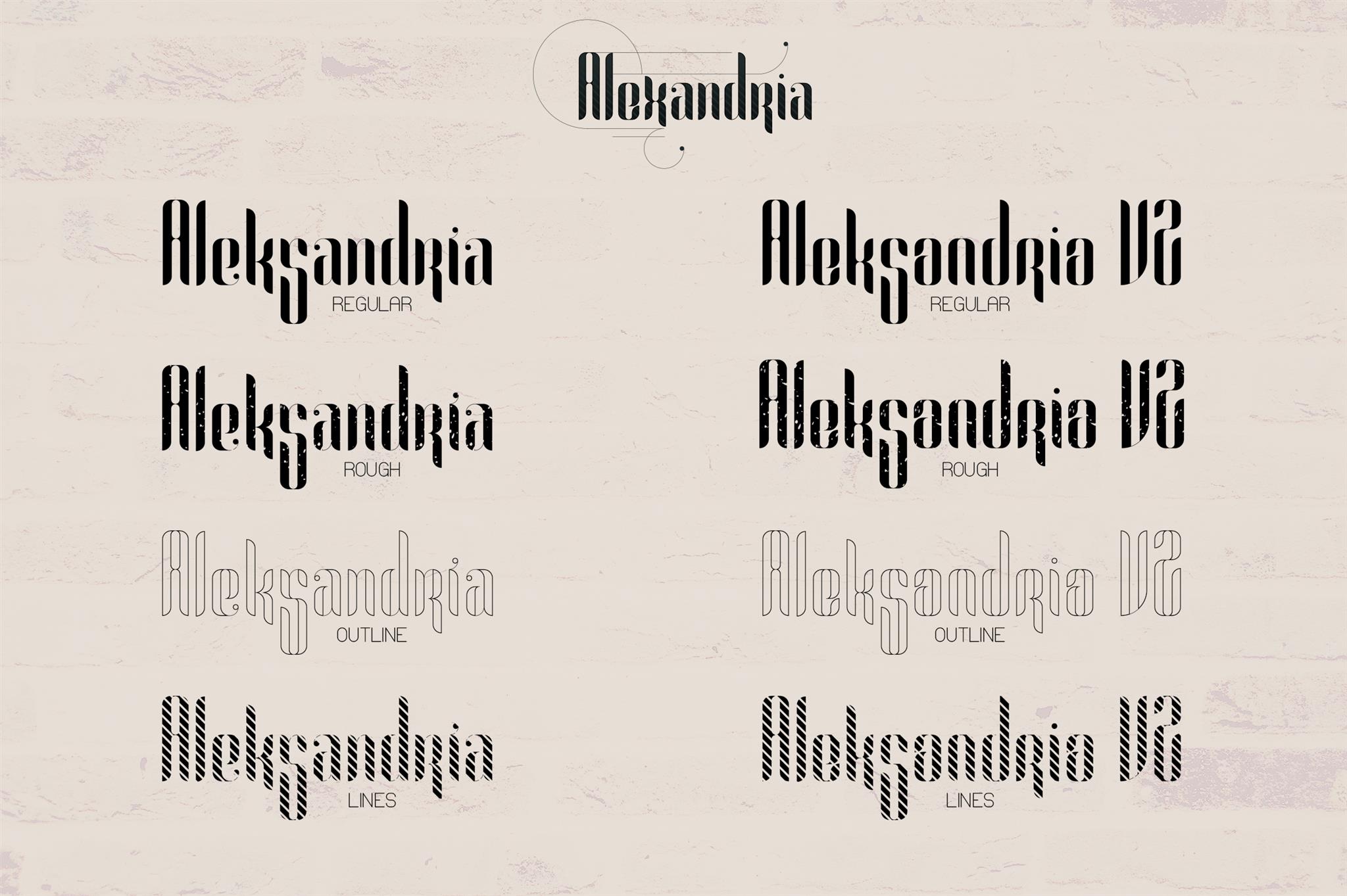 Alexandria Font Family Bonus插图2