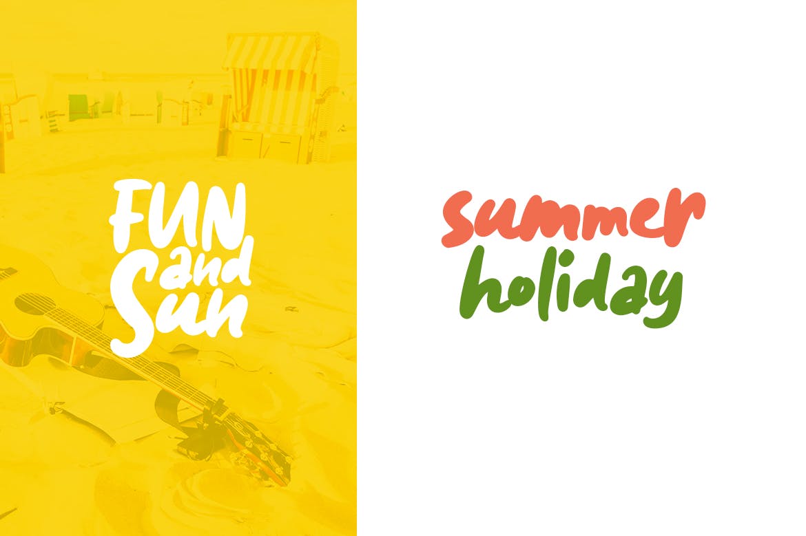 涂鸦风格装饰字体设计英文书法字体 Diggies – A Playful Font插图(4)