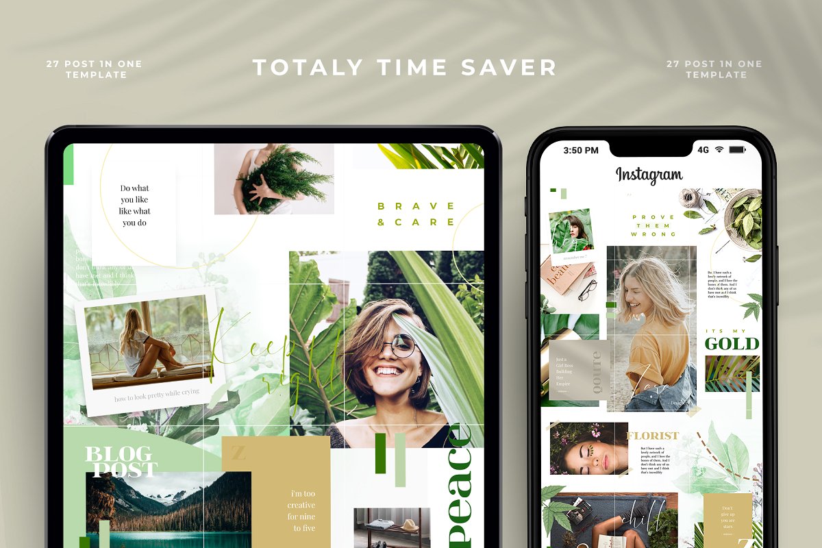 独特优雅的Instagram社交媒体拼图模板素材库精选 Zara – Instagram puzzle [psd]插图(3)