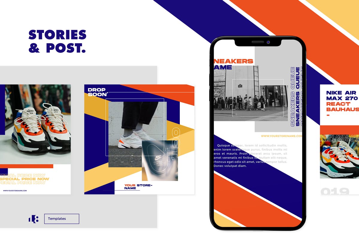 品牌故事社交推广Instagram平台设计模板素材库精选素材v2 Instagram Template vol.2插图(4)