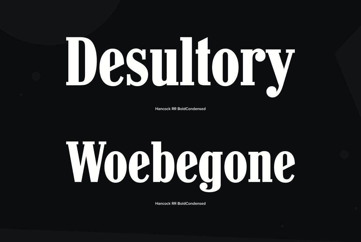 Hancock Bold Condensed Font插图5