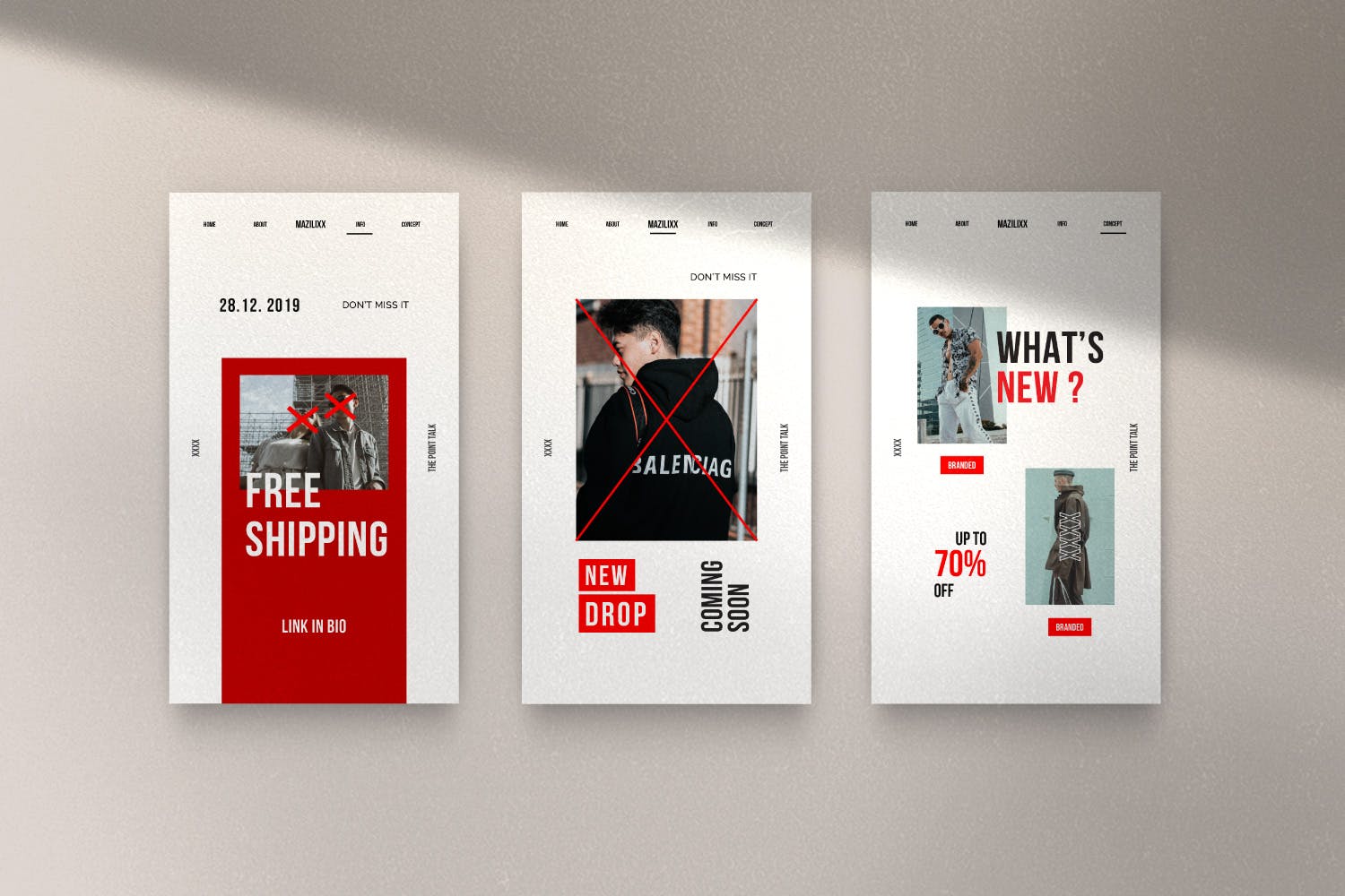 时尚潮流主题Instagram贴图&品牌故事设计素材包v2 Mazilixx Pack 2 – Instagram Social Media + Stories插图(2)