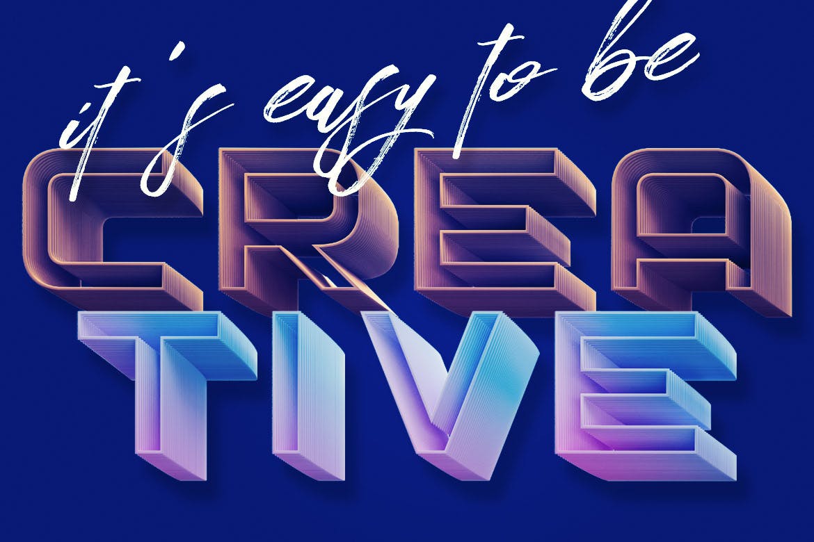 Ombre渐变色彩英文字体下载插图(4)