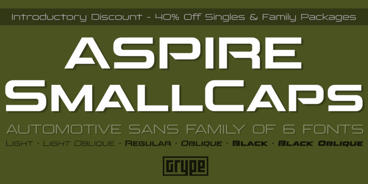 Aspire SmallCaps Font Family插图