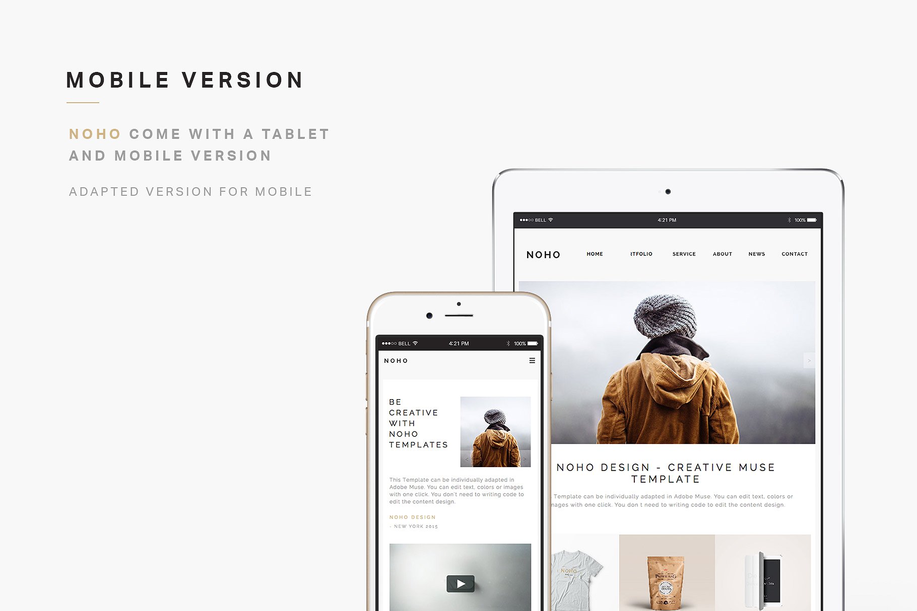 现代简约创意多用途Muse网站模板素材库精选 NOHO – Creative Muse Template插图(4)