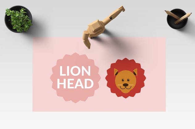 卡通可爱设计风格PPT演示文稿PPT模板 LIONHEAD Powerpoint Template插图(1)