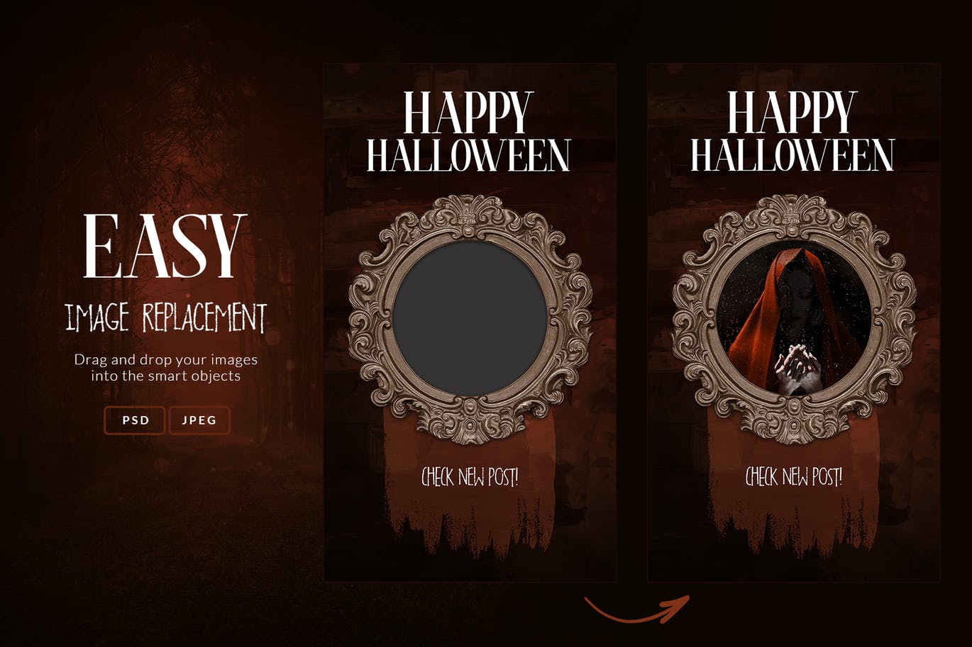 万圣节主题Instagram社交设计素材包 Halloween Instagram Pack插图(4)