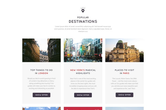 旅游代理公司旅游服务网站PSD模板素材库精选 Book Your Tour – Excursion Community PSD Template插图(2)