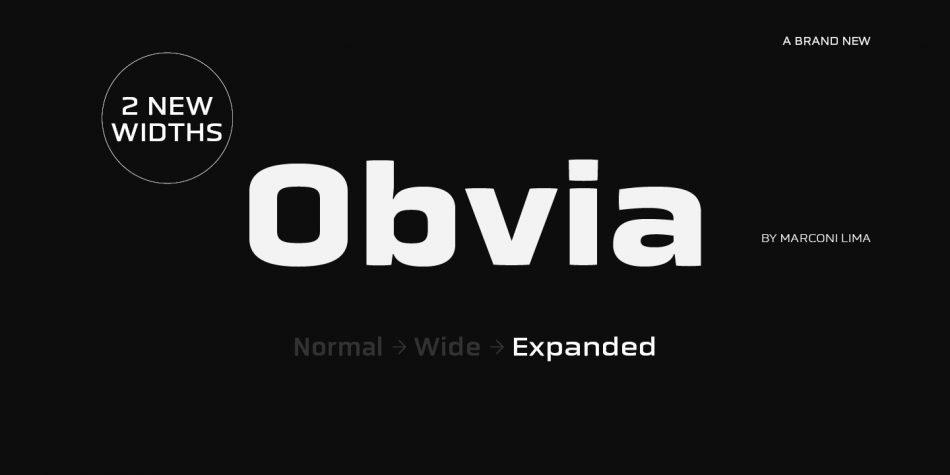 Obvia Expanded Font插图
