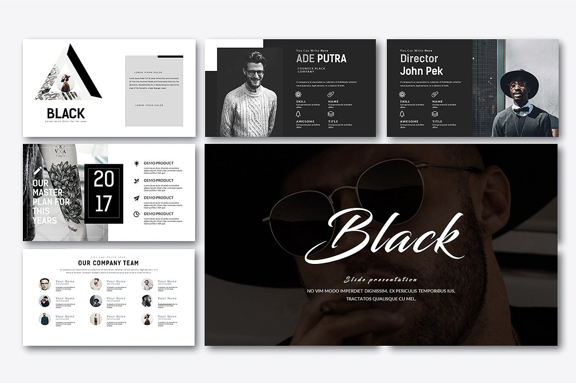 极简主义优雅和灵活的PowerPoint演示模板插图