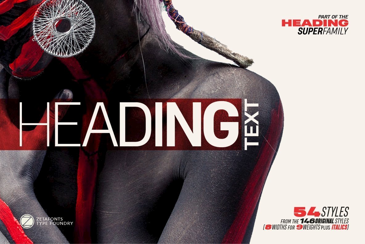 Heading Pro Text Font Family插图