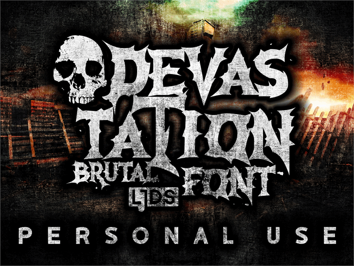 Devastation DEMO font插图2