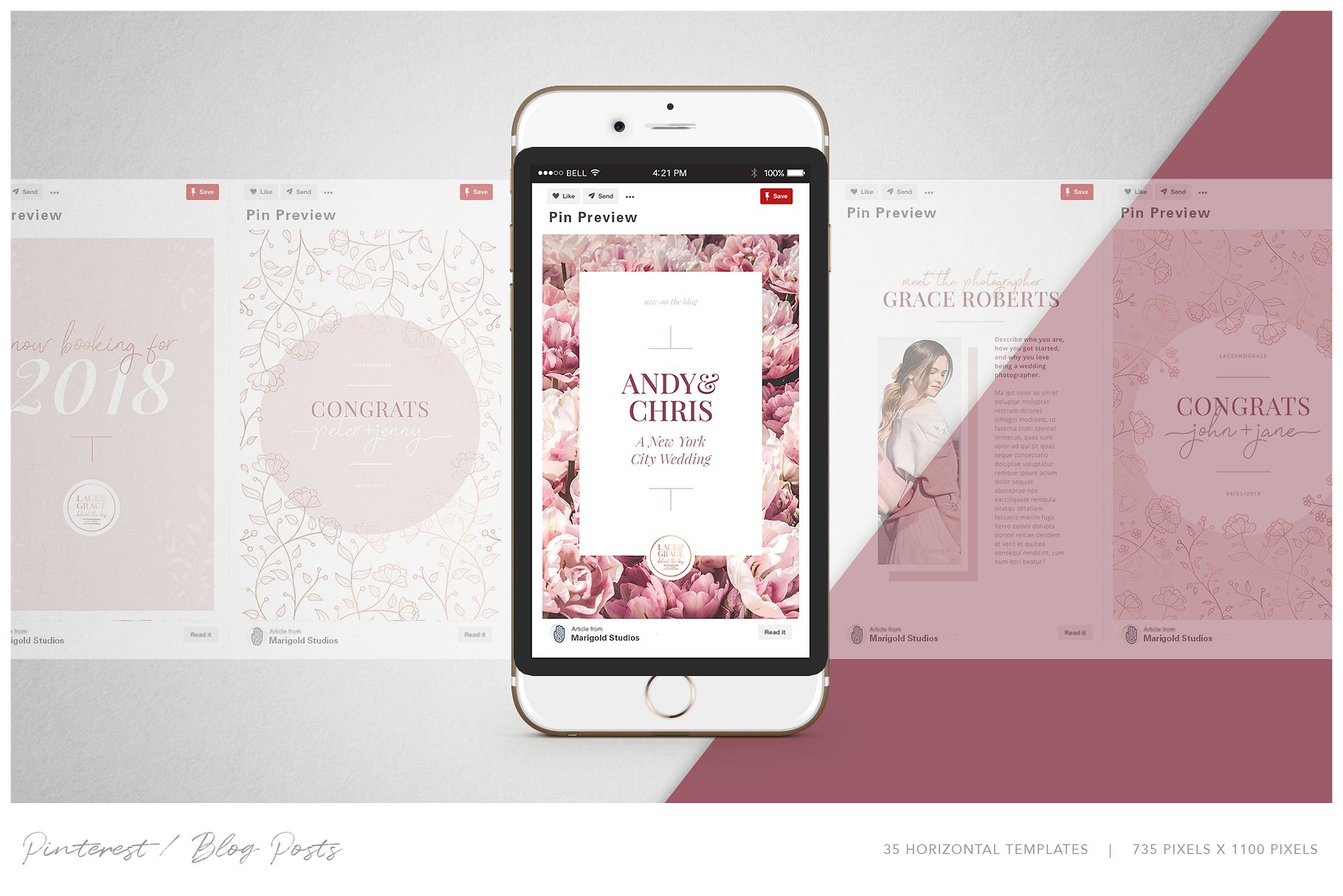 高质素社交媒体设计配图素材包 COPPERING | Social Media Kit插图(4)