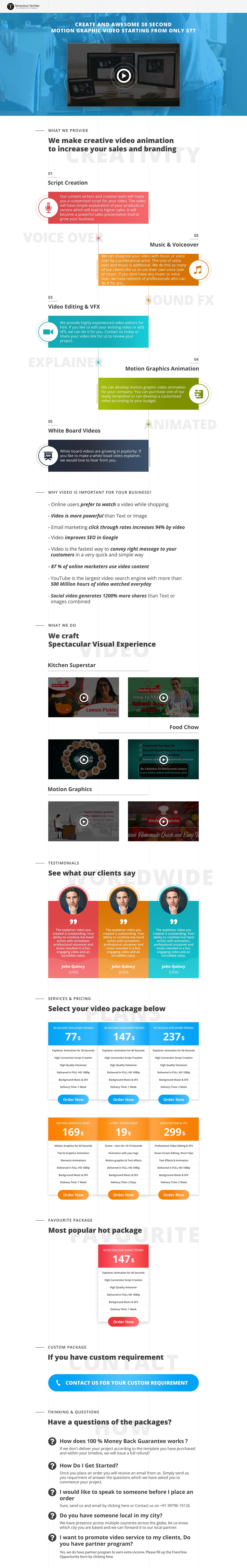 动态图形网页模板素材库精选Motion Graphics Web Page Template插图