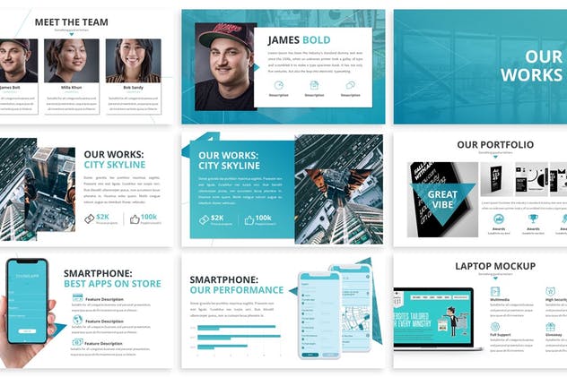 互联网创业项目推介上市路演素材库精选PPT模板 Triangolo – Powerpoint Business Template插图(2)