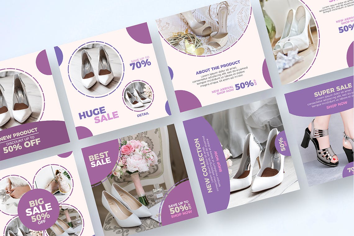 时尚品牌Instagram促销广告设计模板素材库精选 Fashion – Instagram Post Template插图(3)