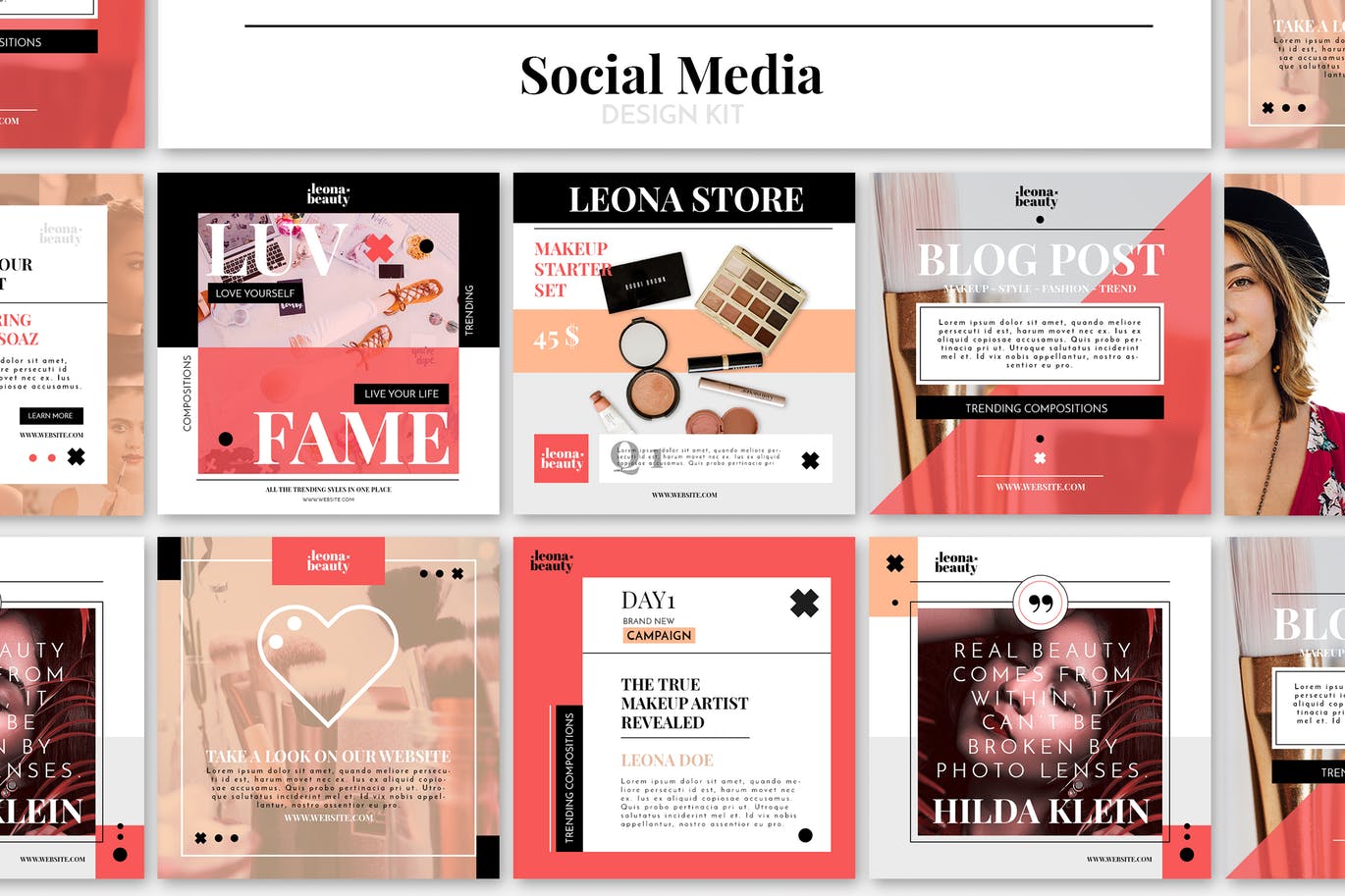 非常适合产品品牌推广的高端简洁时尚的社交媒体banner设计模板素材库精选插图