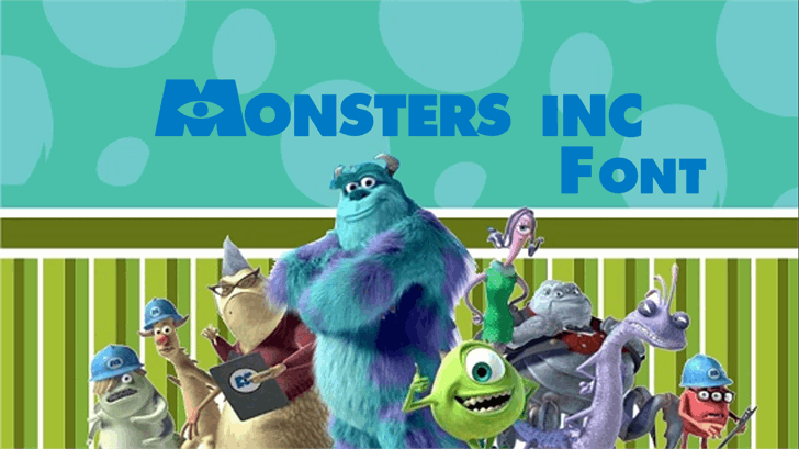 Monsters Inc font插图 Monsters Inc font插图