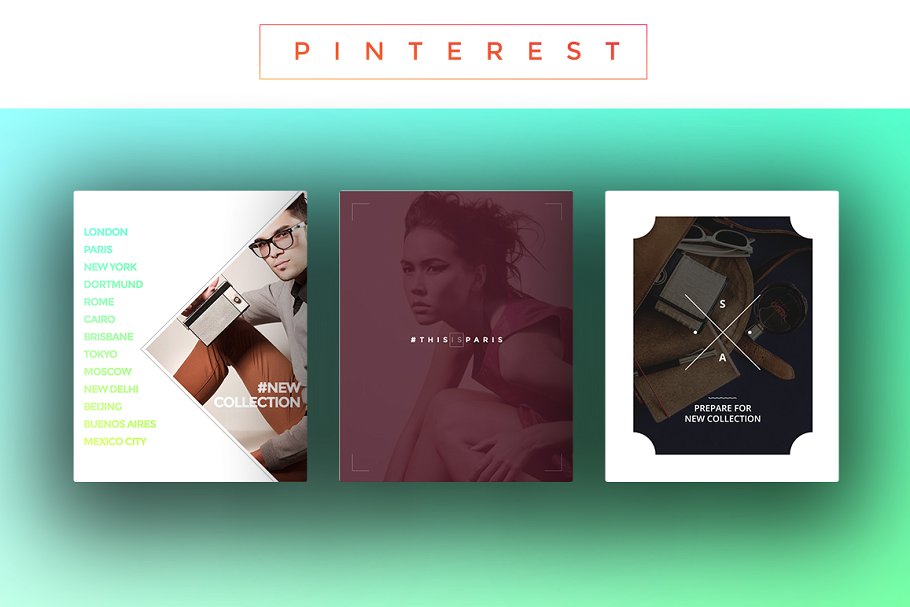 时尚服饰适用社交媒体贴图模板素材库精选 Social Media Pack插图(5)