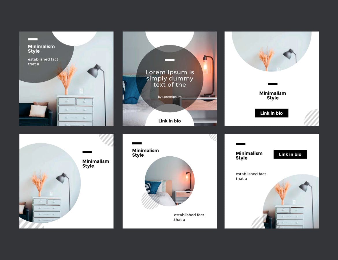 极简主义设计风格社交媒体品牌推广设计素材 Minimalism Social Media Post 1.1插图(1)