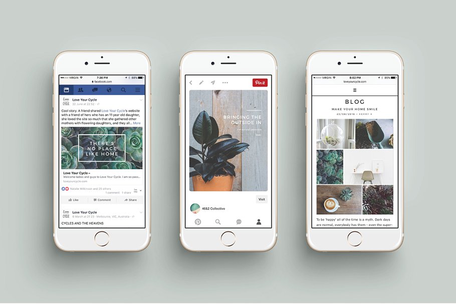 社交媒体风景类贴图模板素材库精选 J U N I P E R  Social Media BUNDLE插图(2)