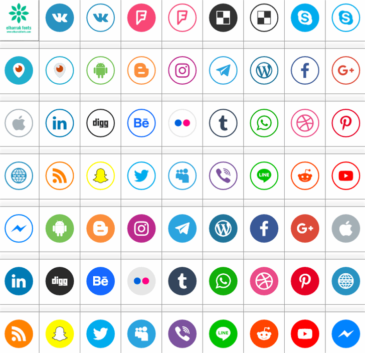 social media two font插图