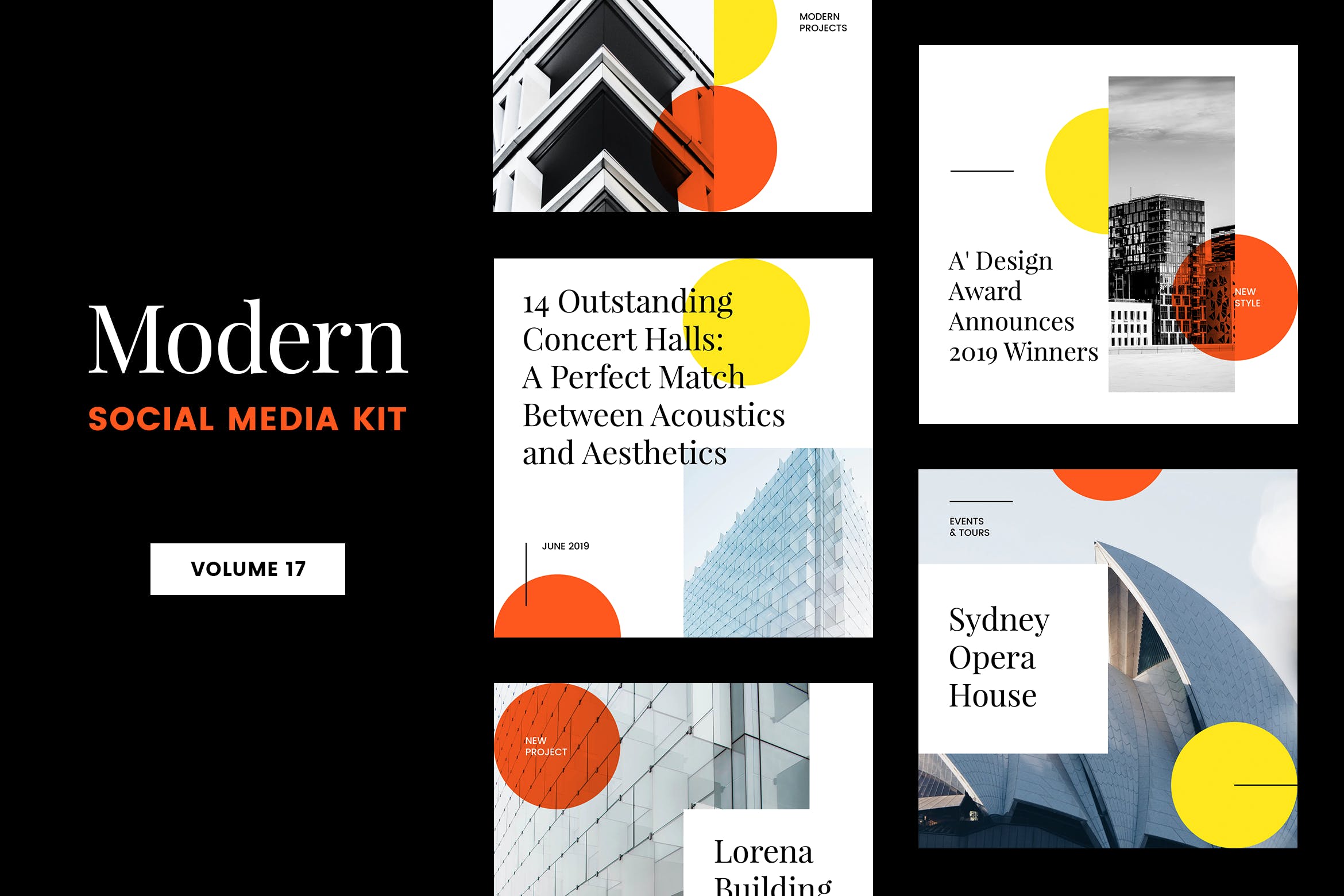 现代设计风格Instagram社交媒体品牌故事推广模板素材库精选v17 Modern Social Media Kit (Vol. 17)插图
