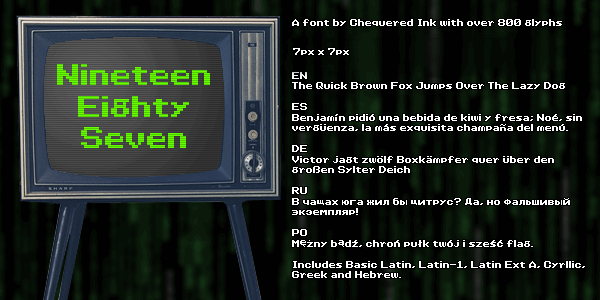 Nineteen Eighty Seven font插图 Nineteen Eighty Seven font插图