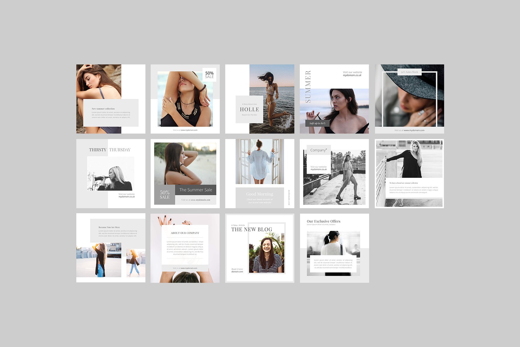 社交媒体网红特写贴图素材包 Greece Social Media Templates插图(6)