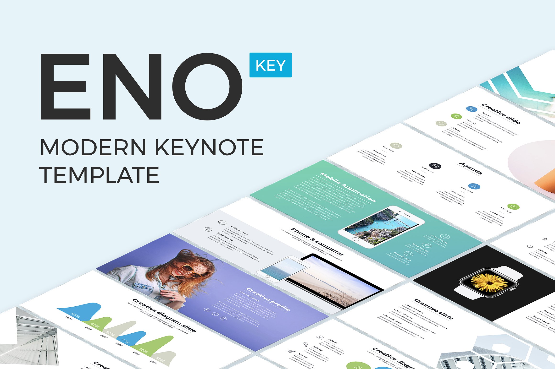 时尚小清新的PPT基调模板插图