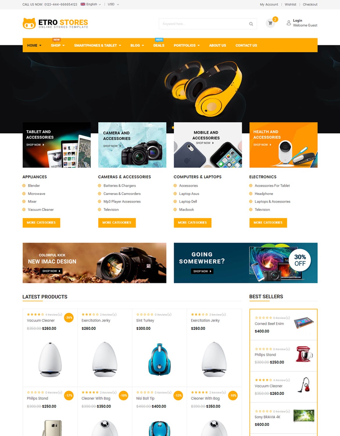 Bootstrap架构响应式多用途网上商城HTML5模板素材库精选 EtroStore – Responsive Multi-Purpose HTML Template插图(5)