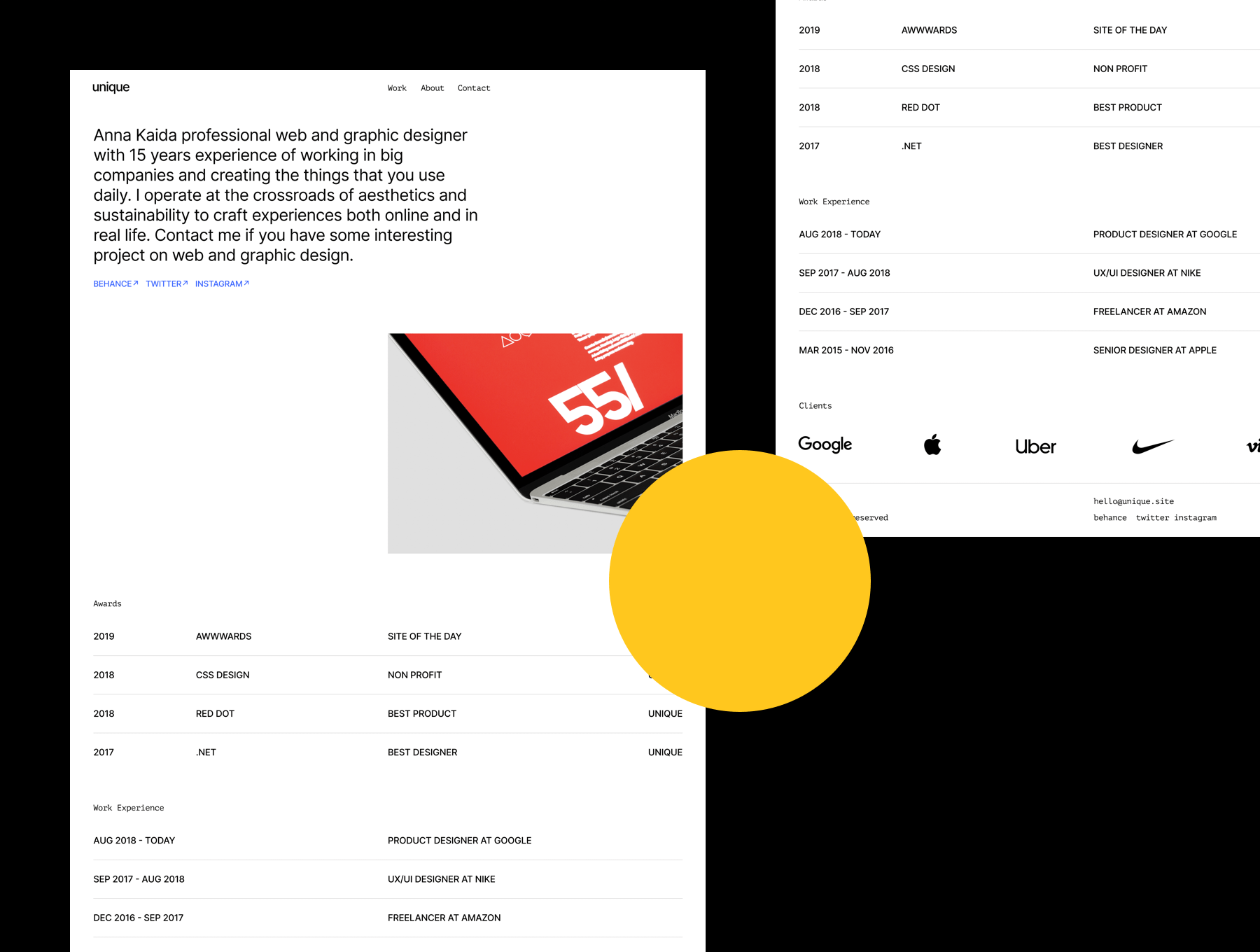 素材库下午茶：个人作品集响应式网站设计模板素材库精选插图(4)