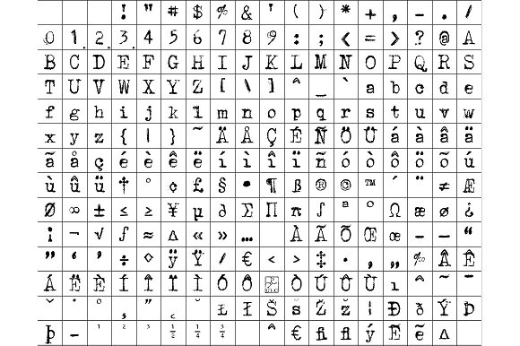 1913 Typewriter OTF (4 styles)插图1