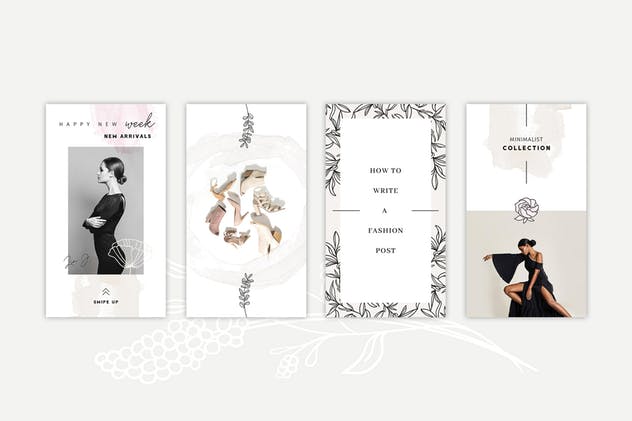 社交新媒体时尚潮流主题广告PSD动画模板素材库精选v2 ANIMATED Instagram Stories – Pure插图(3)
