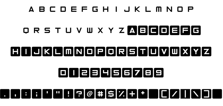 Curved Square font插图1 Curved Square font插图1