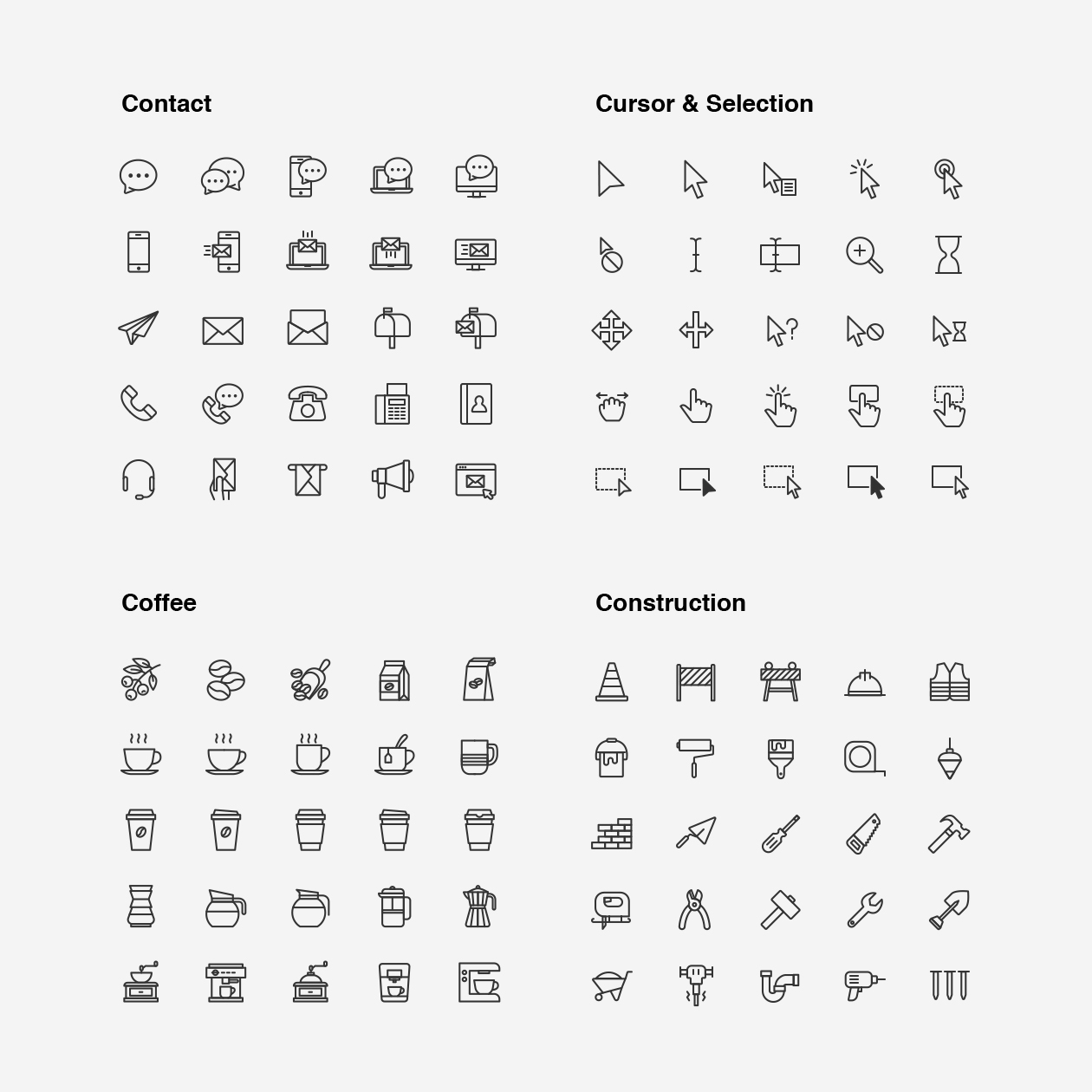 2120枚网站&APP设计师必备的矢量线性素材库精选图标集 Ultimate Icons Growing Pack插图(19)