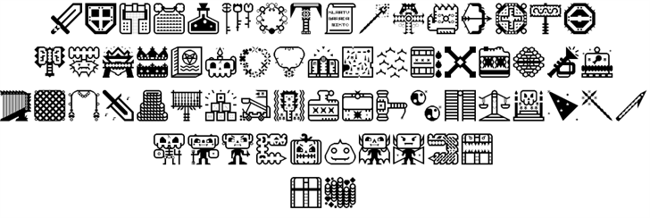 Donjonikons font插图3