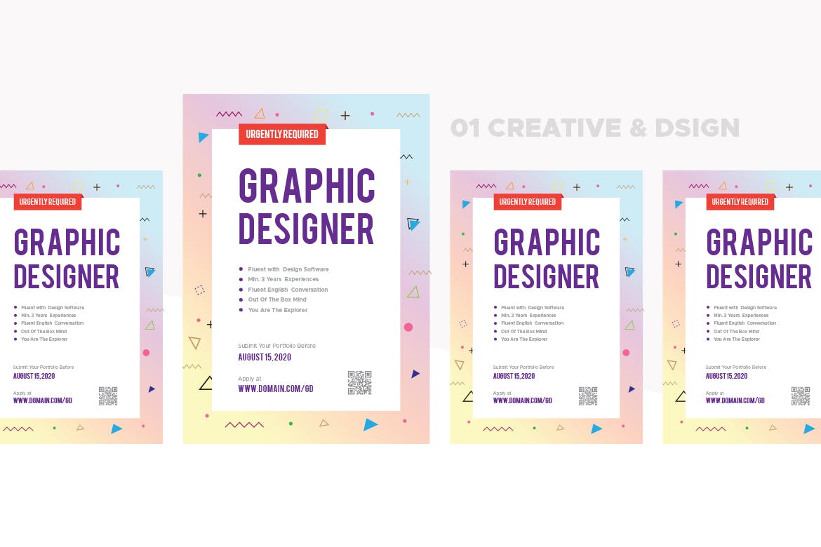 职位空缺/企业招聘素材库精选广告模板 Job Vacancy Advertisement Template插图(1)