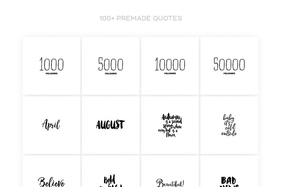 Instagram社交媒体引语文本图层 InstaQuote!插图(1)