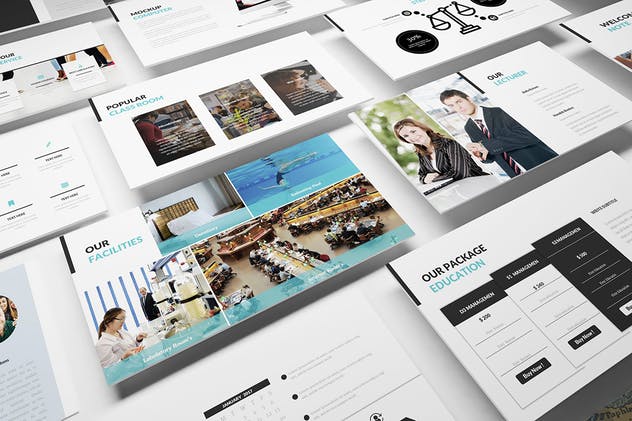 大学教育行业PPT幻灯片设计模板 University and Education Powerpoint Template插图(1)