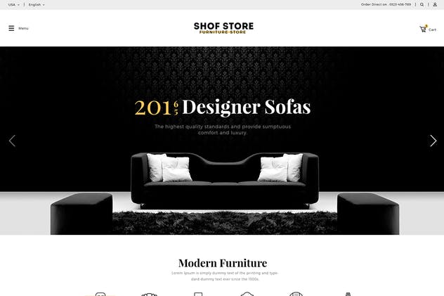 创意家居电商网站HTML模板素材库精选 Shofstore – eCommerce HTML5 template插图(1)